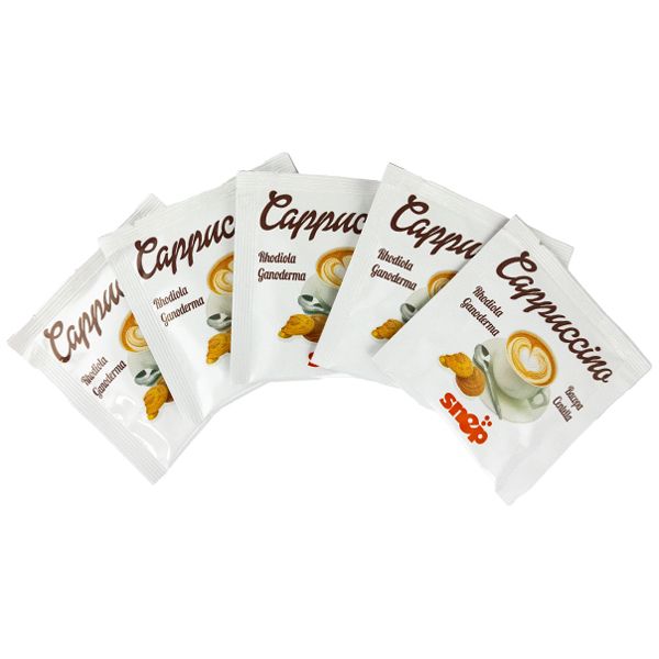 CAPPUCCINO INSTANTÂNEO COM GANODERMA 5 SAQUETAS