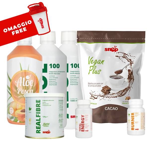 PROGRAMMA FIT9 - ALOE PESCA + ALOE BIO 100% E PLUS 1000g CACAO