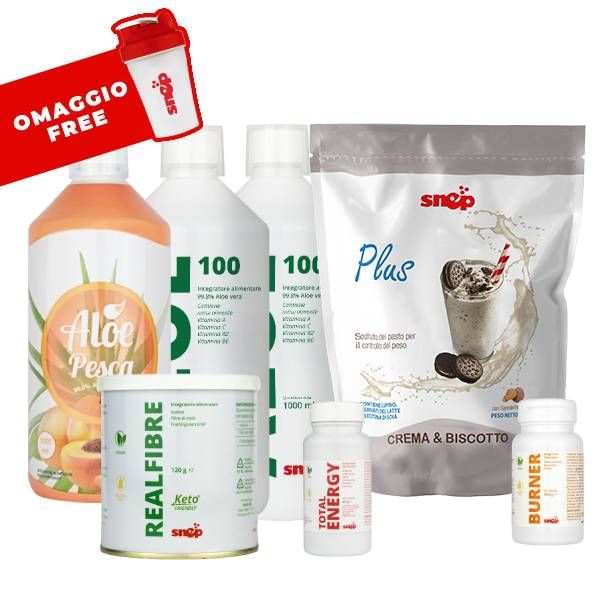 PROGRAMMA FIT9 - ALOE PESCA + ALOE BIO 100% E PLUS 1000 CREMA E BISCOTTO