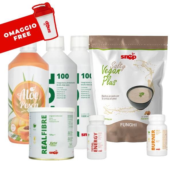 PROGRAMMA FIT9 - ALOE PESCA + ALOE BIO 100% E PLUS SALTY VEGAN GUSTO FUNGHI