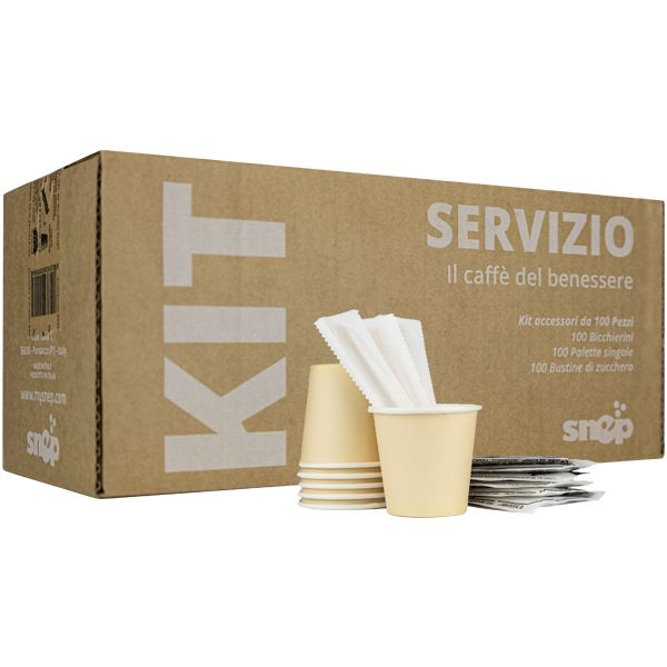 KIT SERVIZIO CAFF&Egrave; 100PZ