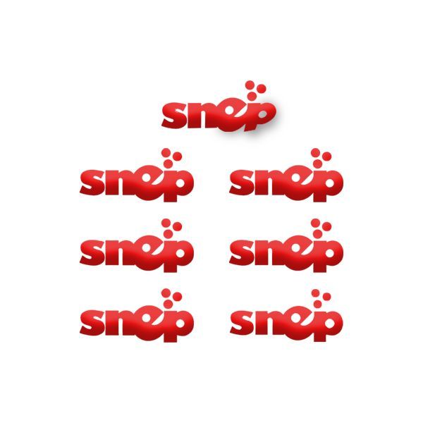 ADESIVI SNEP - PICCOLI - ROSSI 7PZ